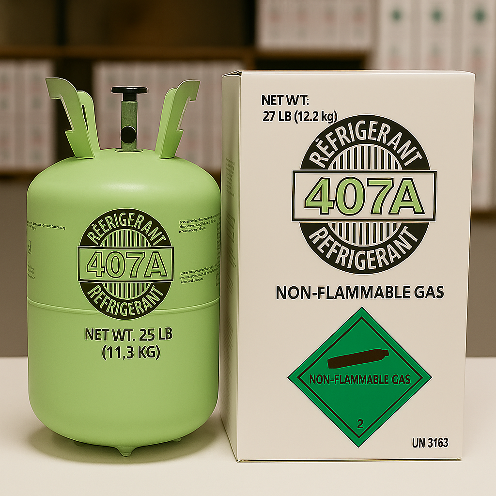 R-407A Réfrigérant – Bouteille de 25 lb (11,3 kg)